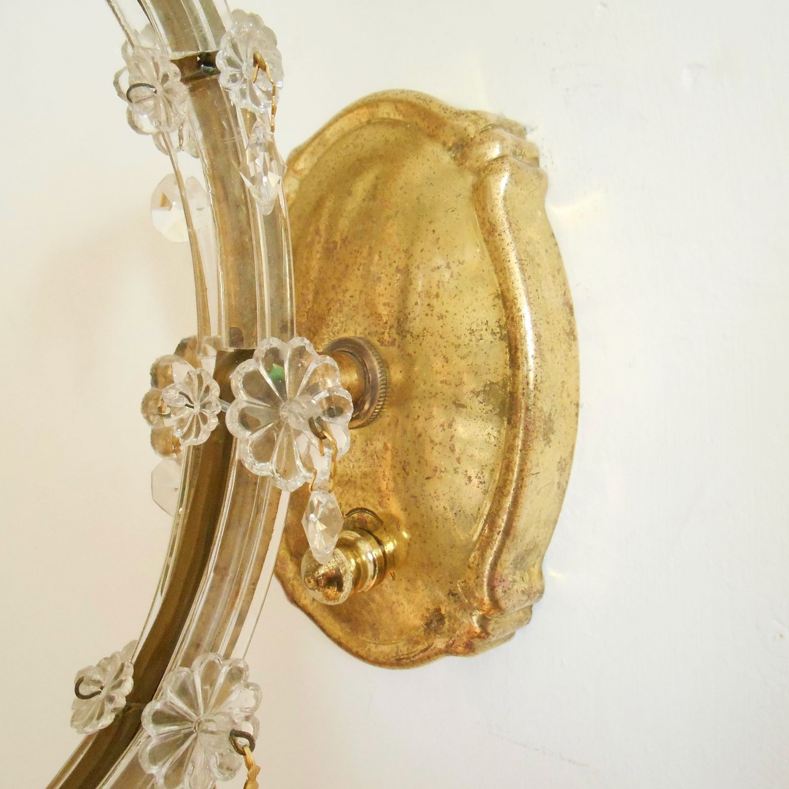 A Pair Of Marie Therese Crystal Glass Wall Sconces photo Lighting