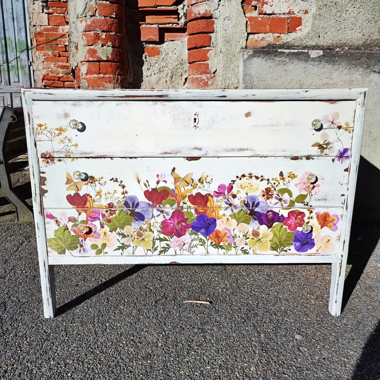 Shabby Style Chest Of Drawers “Flowers”