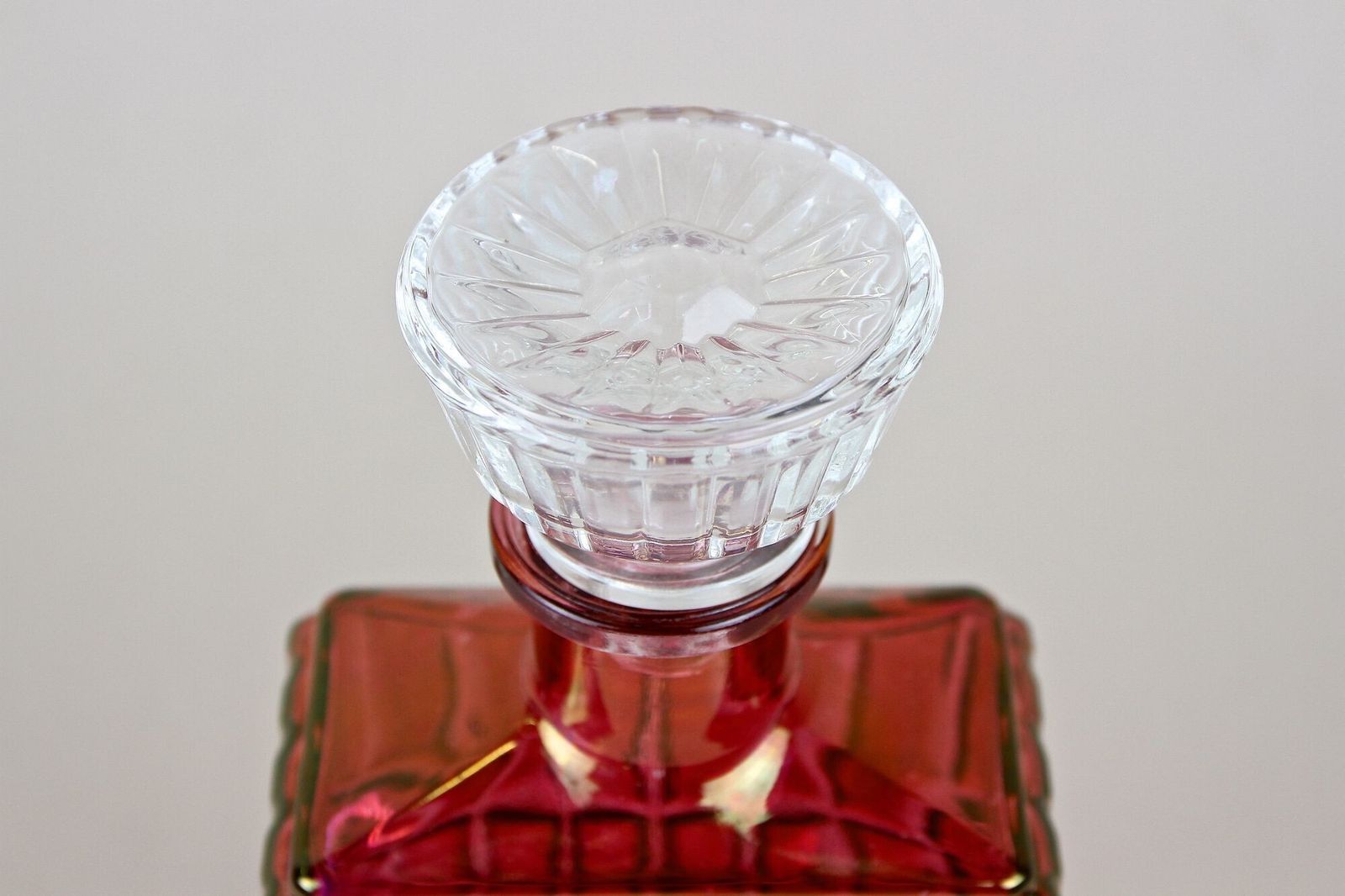 20th Century Art Deco Glass Decanter Or Liquor Bottle, Austria Ca. 1930 photo for sale