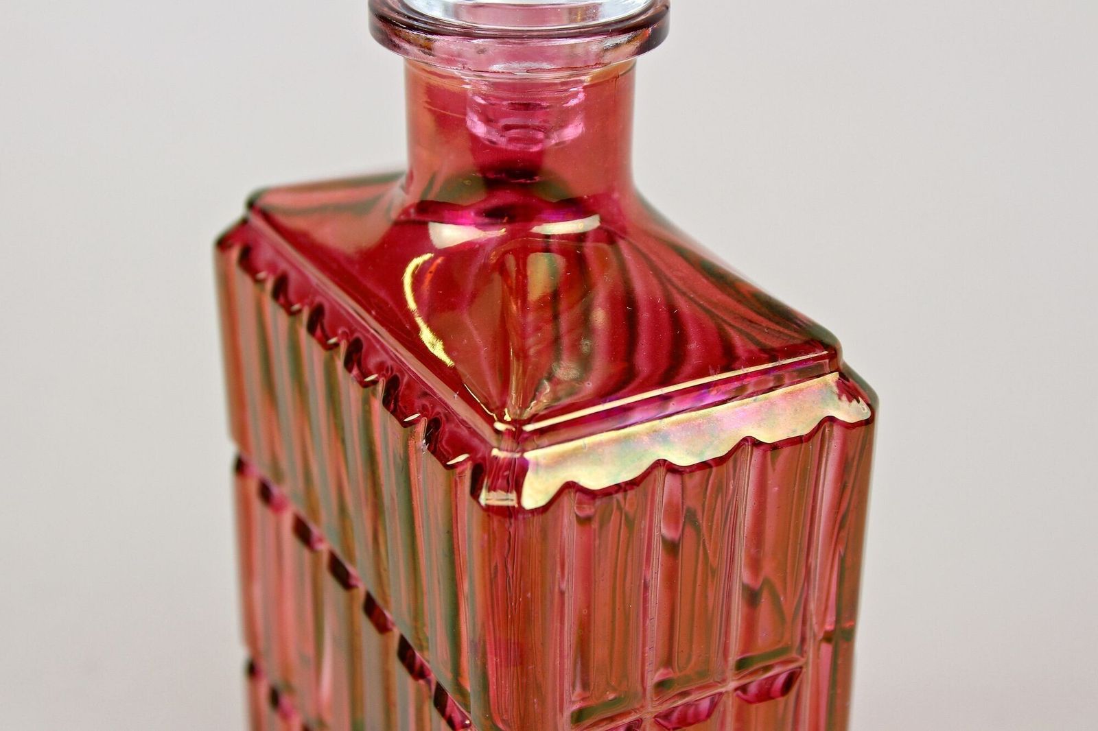 20th Century Art Deco Glass Decanter Or Liquor Bottle, Austria Ca. 1930 photo 420.0