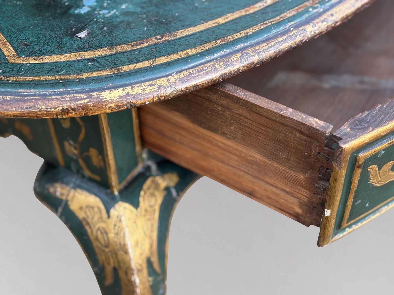 18th Century Venetian Painted Travelling Bureau On Table photo buy
