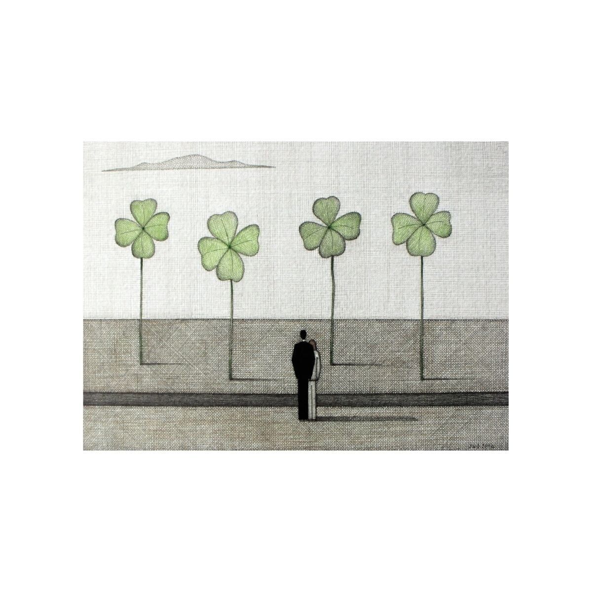 Landscape With Four Leaf Clovers (Love Story), 2022 photo furniture