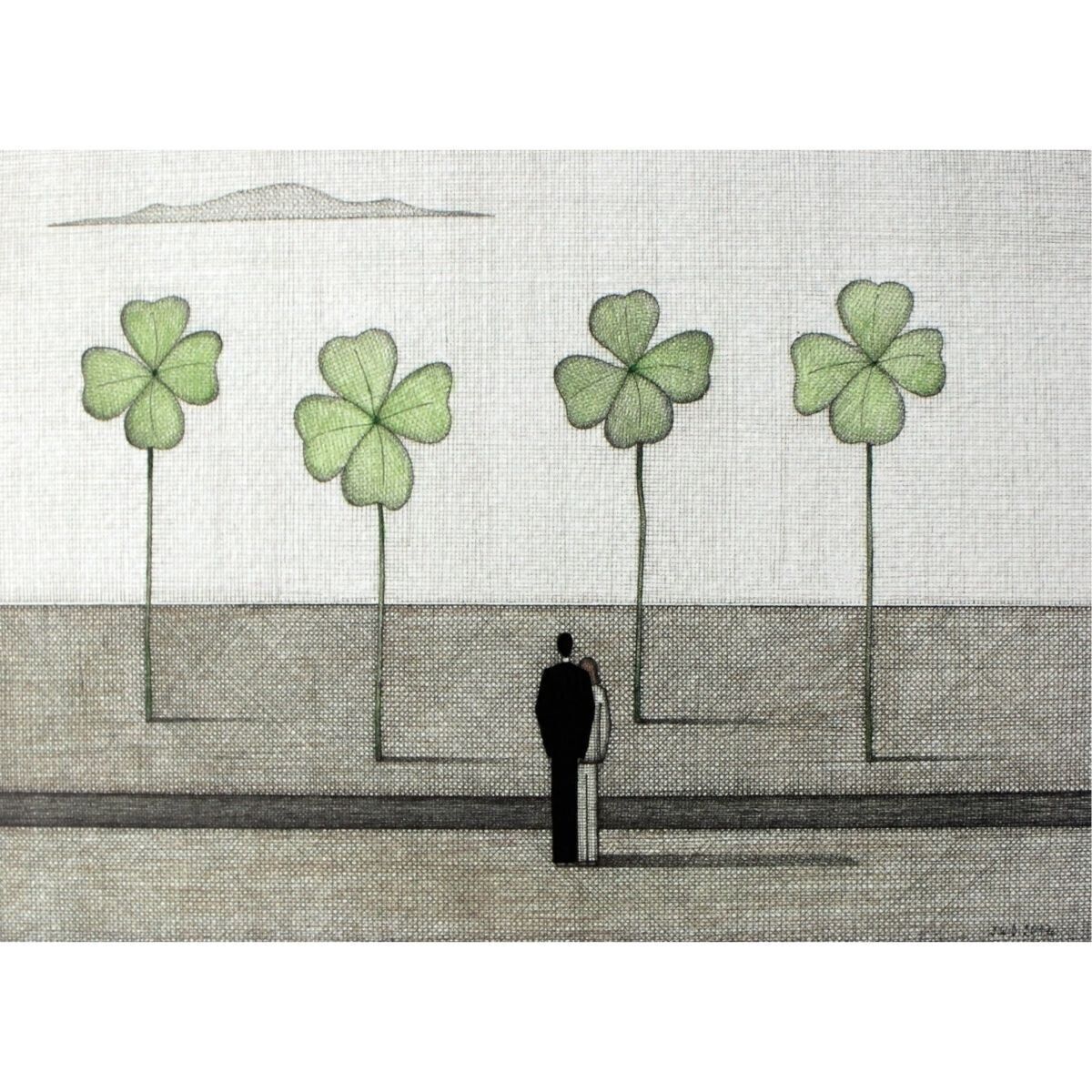 Landscape With Four Leaf Clovers (Love Story), 2022 photo for sale