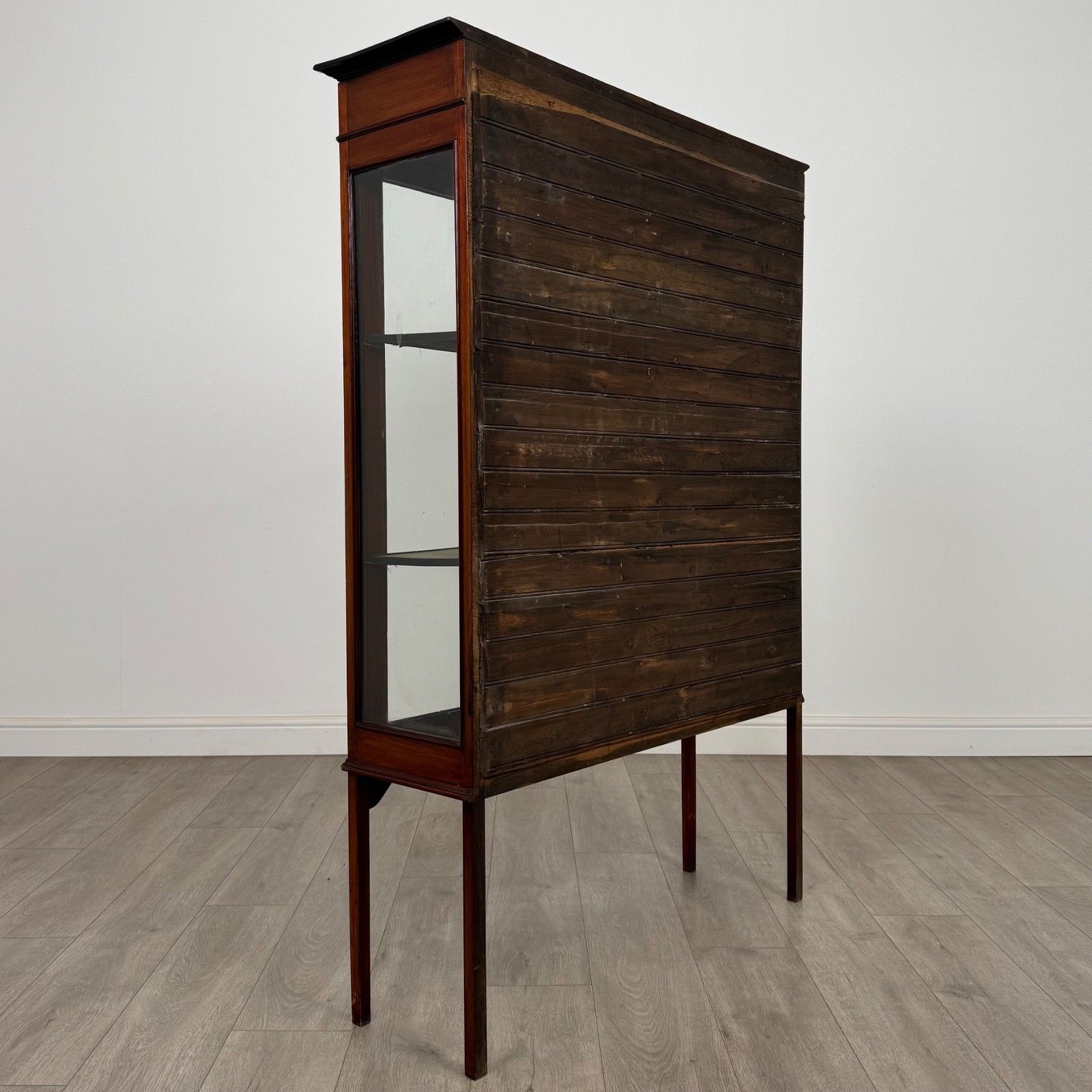 Antique 20th Century Inlaid Display Cabinet In Mahogany photo vinterior