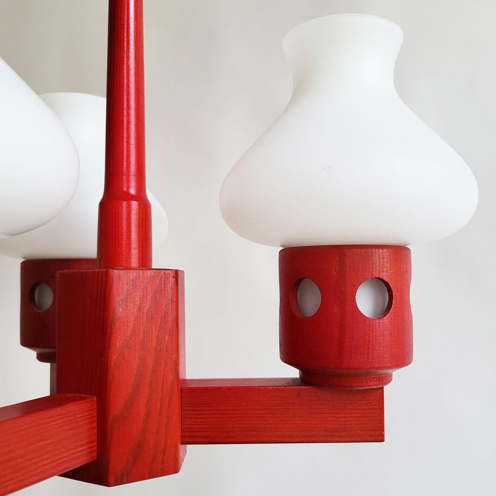 Mid Century Swedish Pine Wood Chandelier, 1960s photo 750.0