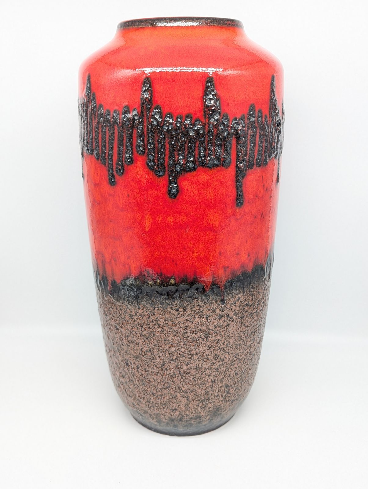 Large West German Lava Floor Vase By Scheurich Model 517–45, C.1970 photo furniture