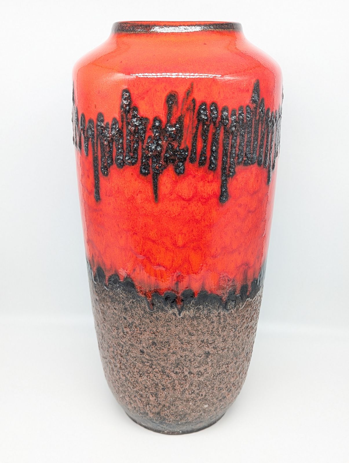Large West German Lava Floor Vase By Scheurich Model 517–45, C.1970 photo Home Decor