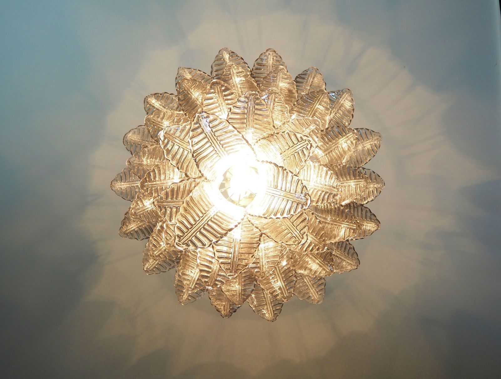 photo furniture Huge Italian Murano Six Tier Smoked Felci Glass Chandelier