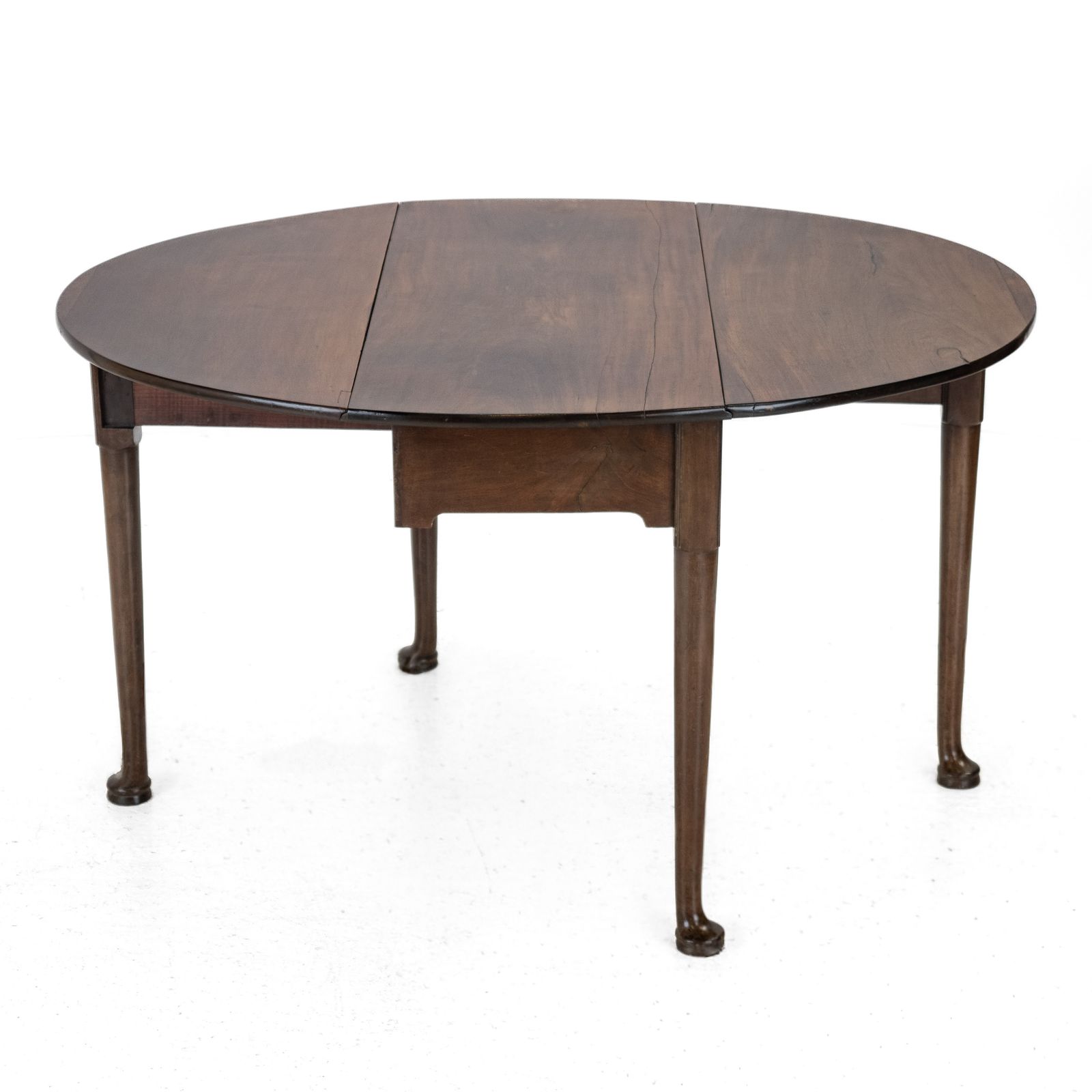 Mid 18th Century George II Mahogany Oval Drop Leaf Gateleg Dining Table – (Georgian, Pad Foot, Occasional, Circa 1750)