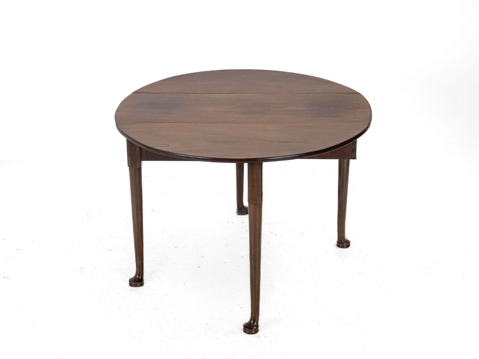 Mid 18th Century George II Mahogany Oval Drop Leaf Gateleg Dining Table – (Georgian, Pad Foot, Occasional, Circa 1750) photo vintage
