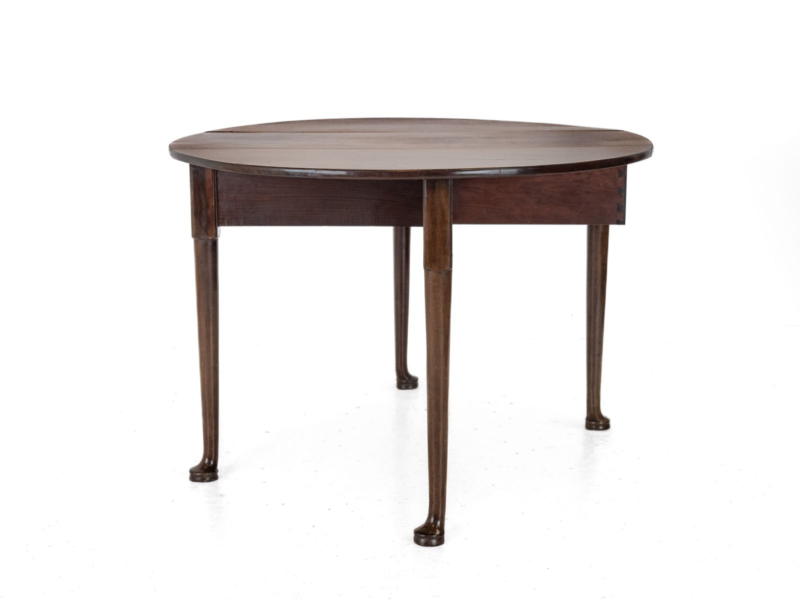 Furniture Mid 18th Century George II Mahogany Oval Drop Leaf Gateleg Dining Table – (Georgian, Pad Foot, Occasional, Circa 1750) photo