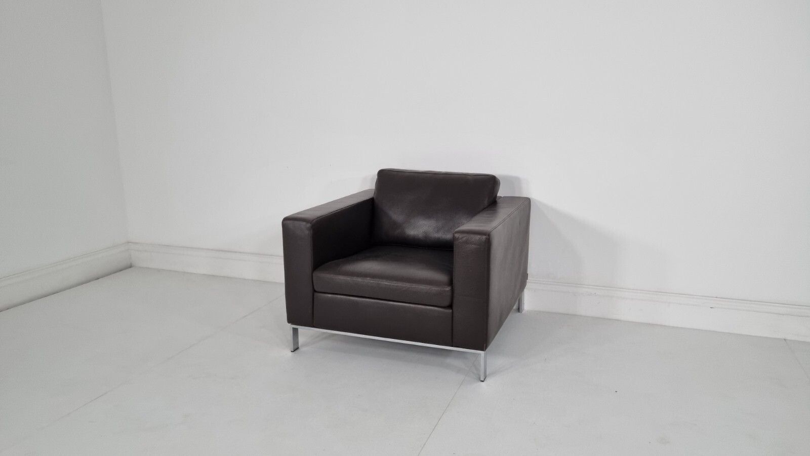 1920.0 Walter Knoll Foster 503 Chair In Sumptuous Chocolate Brown Leather Pristine #1 photo