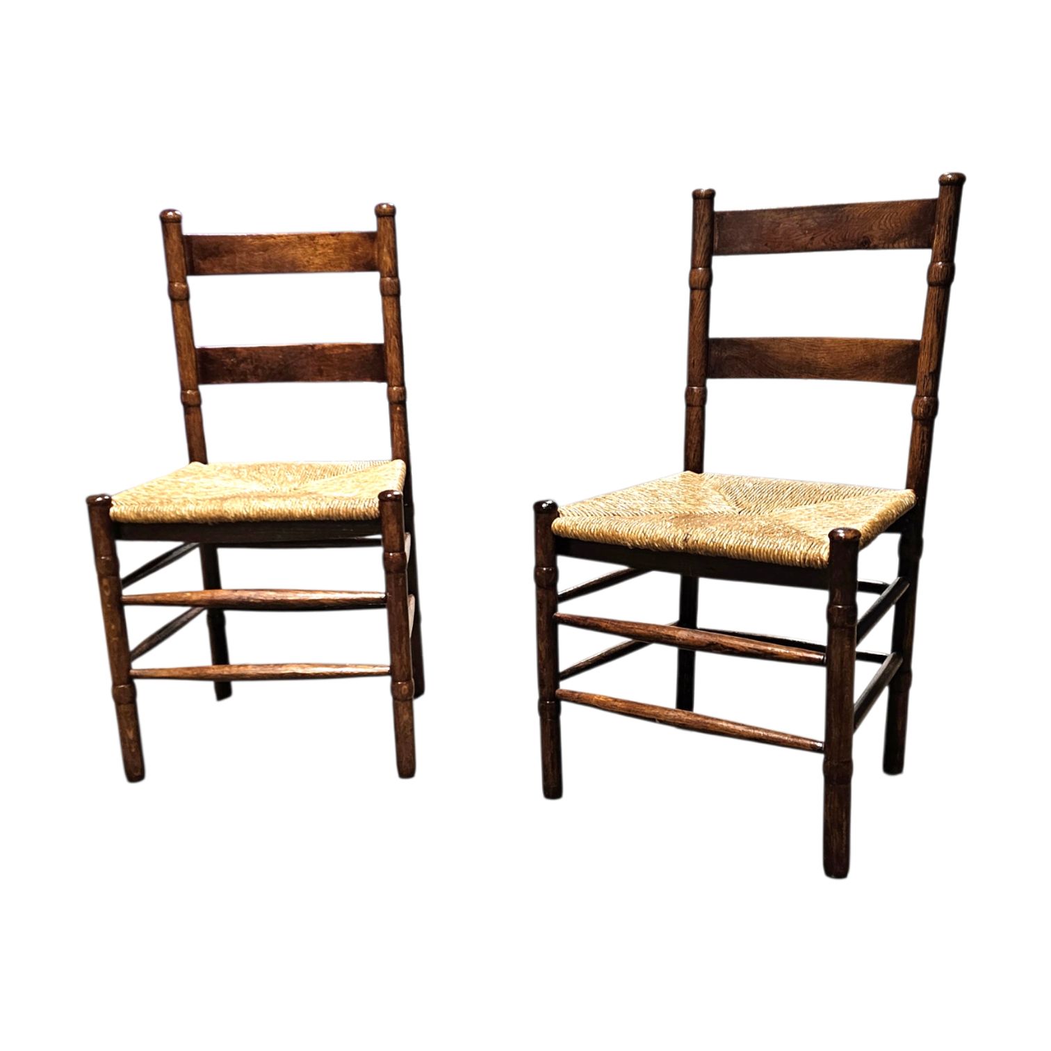 2 X Art Deco Rush Chair / Amsterdamse School / Jac Levee / Mid Century photo vinterior