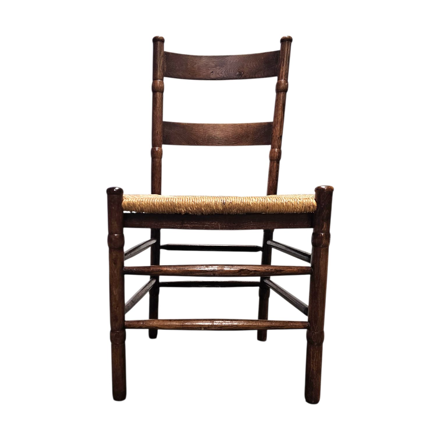 photo vintage 2 X Art Deco Rush Chair / Amsterdamse School / Jac Levee / Mid Century