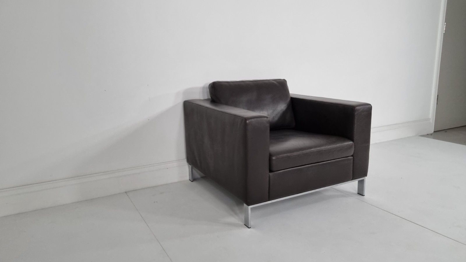 Walter Knoll Foster 503 Chair In Sumptuous Chocolate Brown Leather Pristine #2 photo vintage