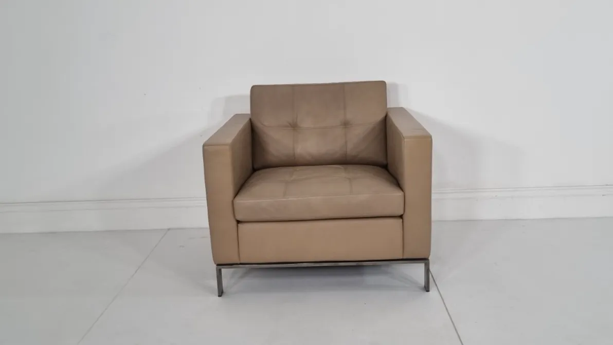 Walter Knoll 502 Foster Chair In Soft Brown Leather Excellent Condition #2