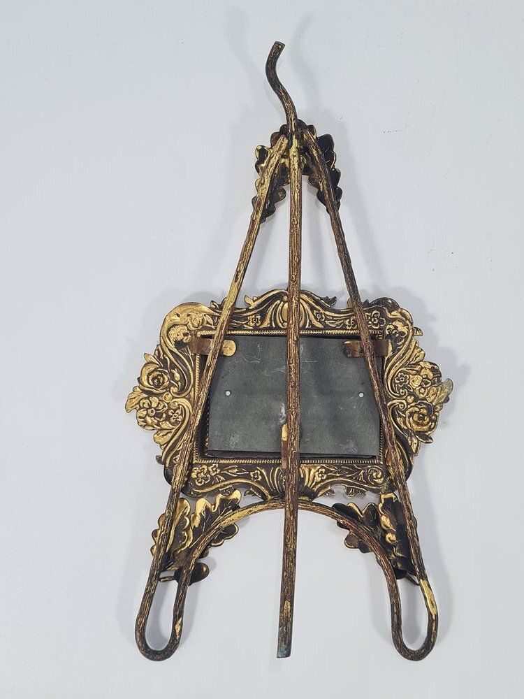 Antique Standing Photo Frame In Gilded Metal, 1890s photo buy