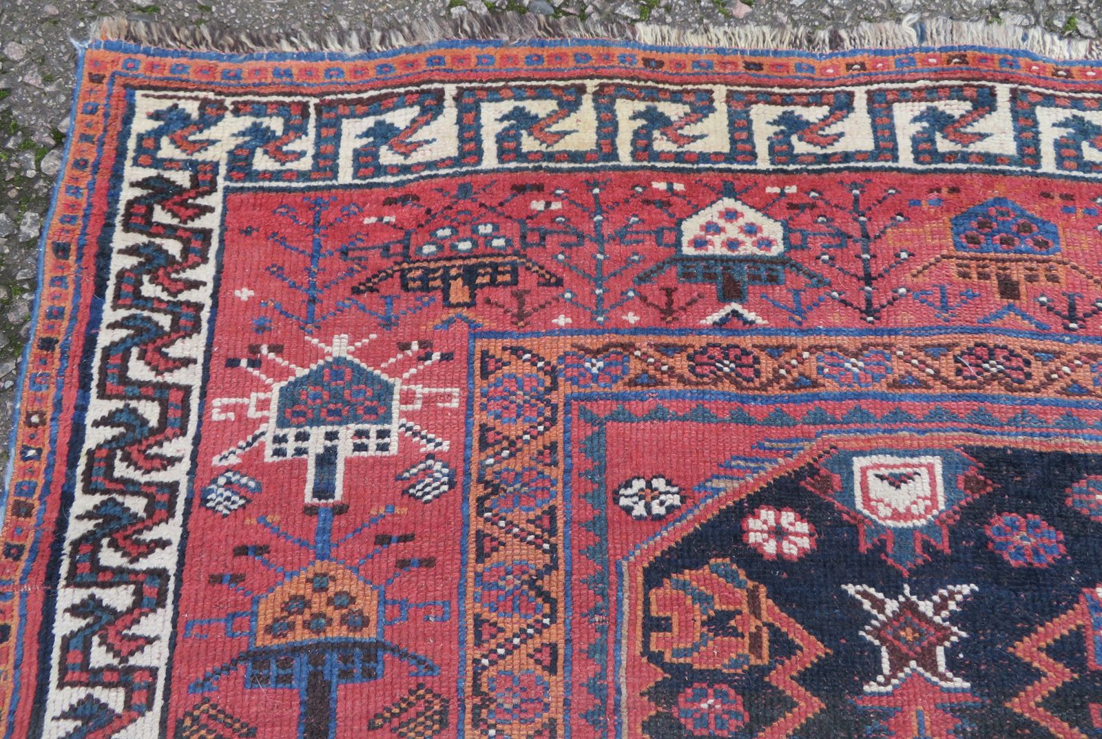 Rare Antique Bakhtiari Tribal Village Carpet. 300cm X 169cm. photo vintage