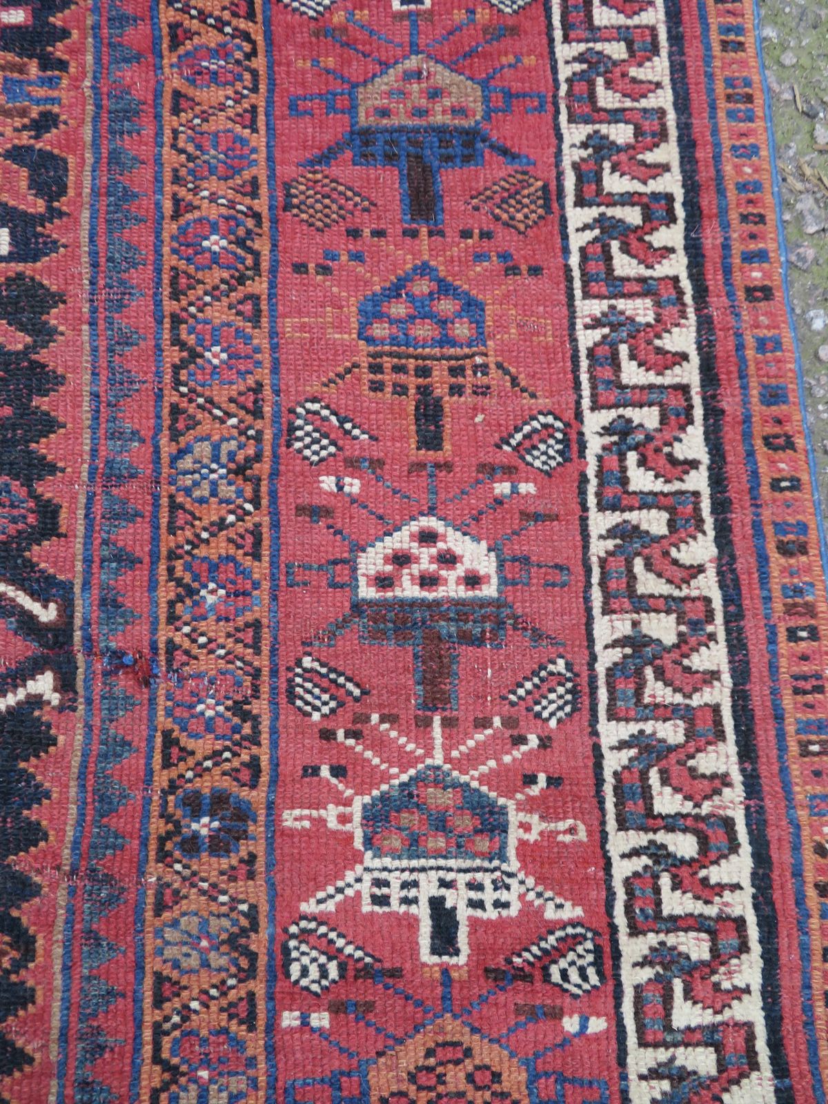 photo buy Rare Antique Bakhtiari Tribal Village Carpet. 300cm X 169cm.