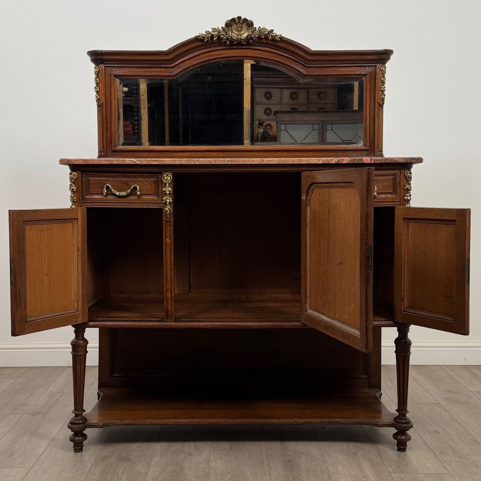 Antique 19th Century French Pair Of Marble Top Cabinets photo for sale