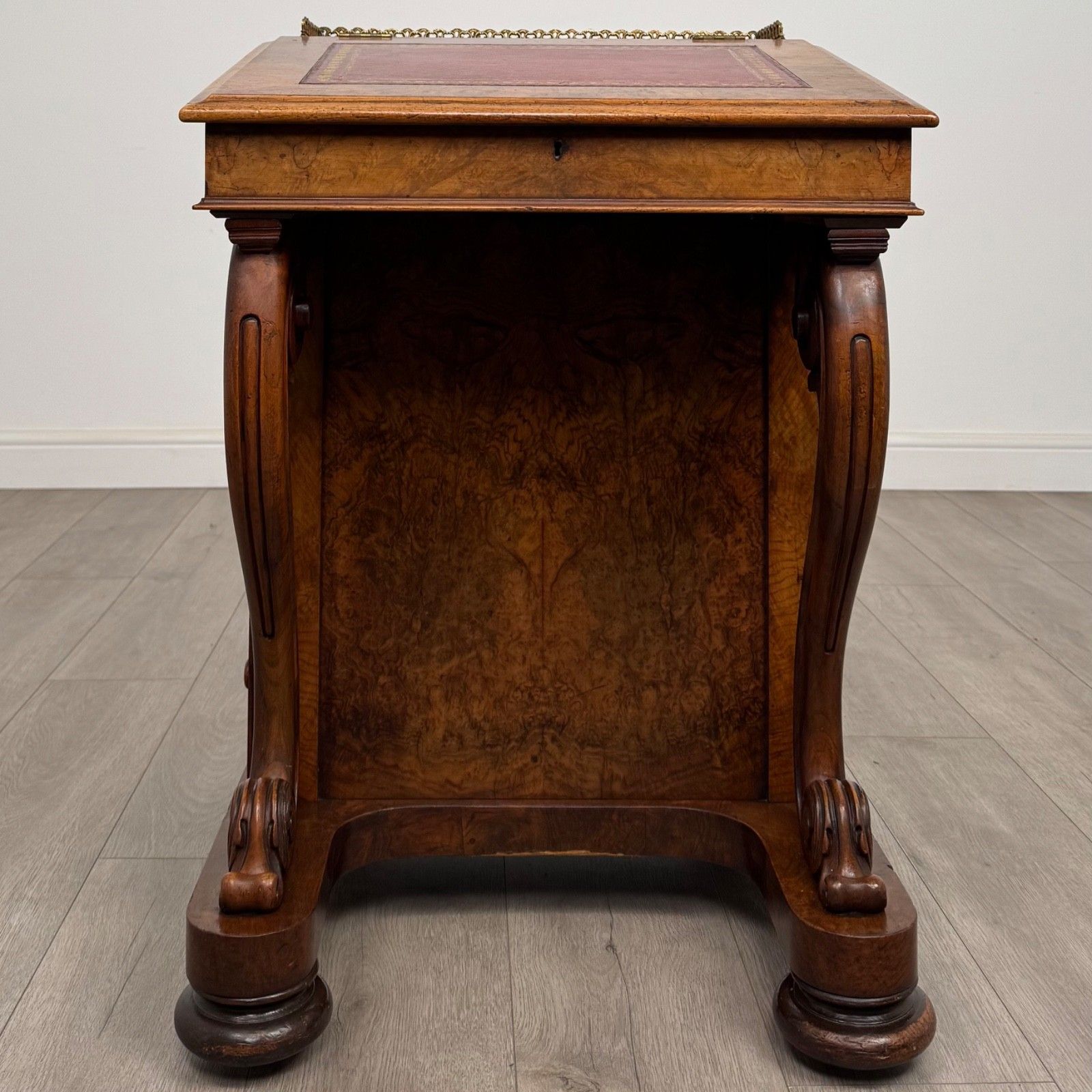 Antique 19th Century Fine Quality Burr Walnut Davenport Desk photo furniture