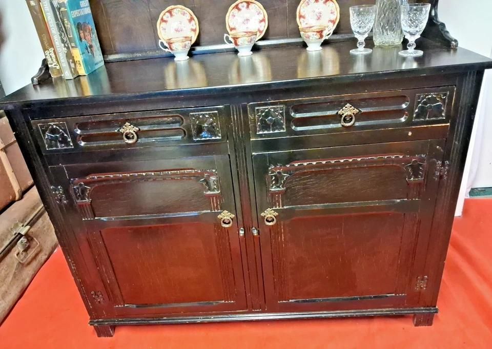 Vintage Dutch Dresser Display Kitchen Dresser Bookcase With Lots Of Storage photo vinterior