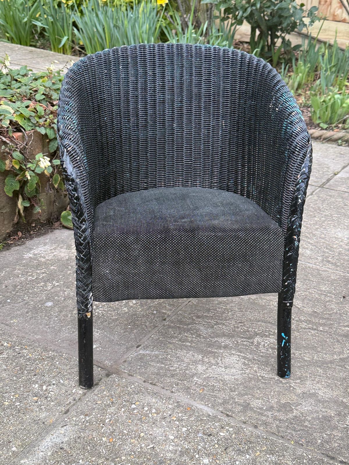 Vintage Child’s Lloyd Loom–Style Tub Chair, Mid Century Woven Fibre Chair, C.1950s photo vinterior