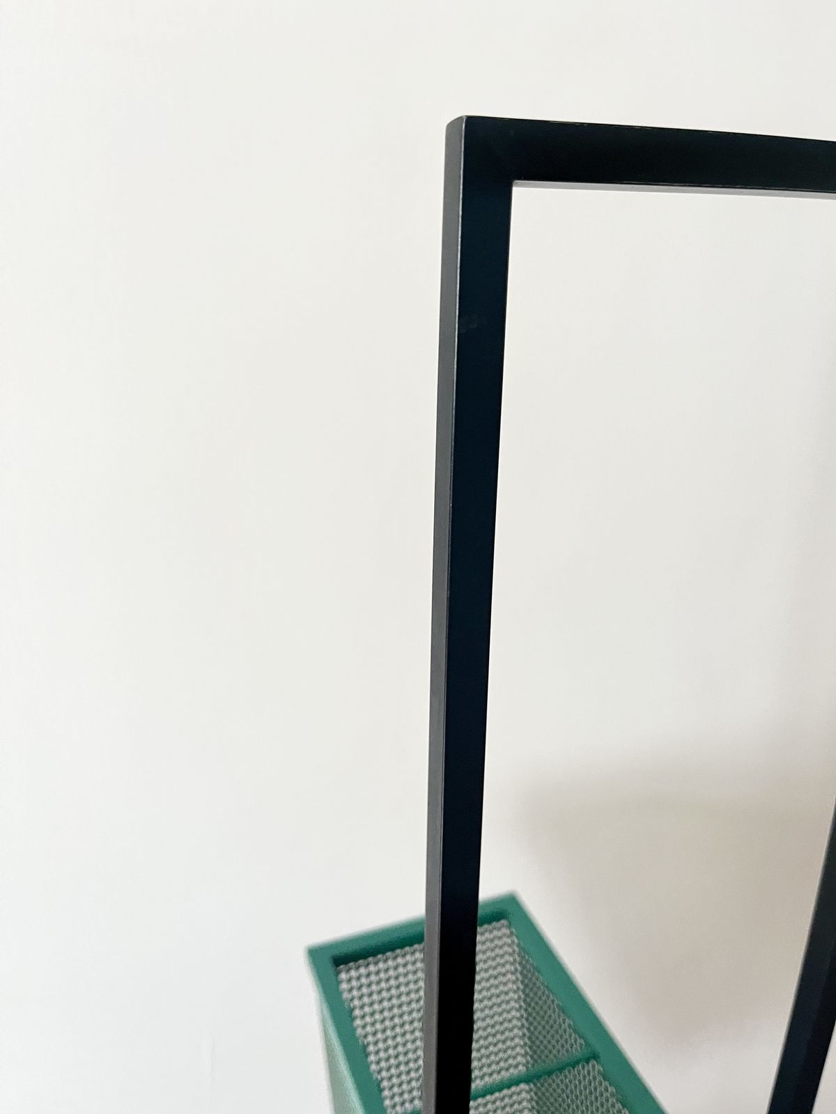 Vintage Green And Black Metal Umbrella Stand, Rockabilly Style, 1950s photo vinterior