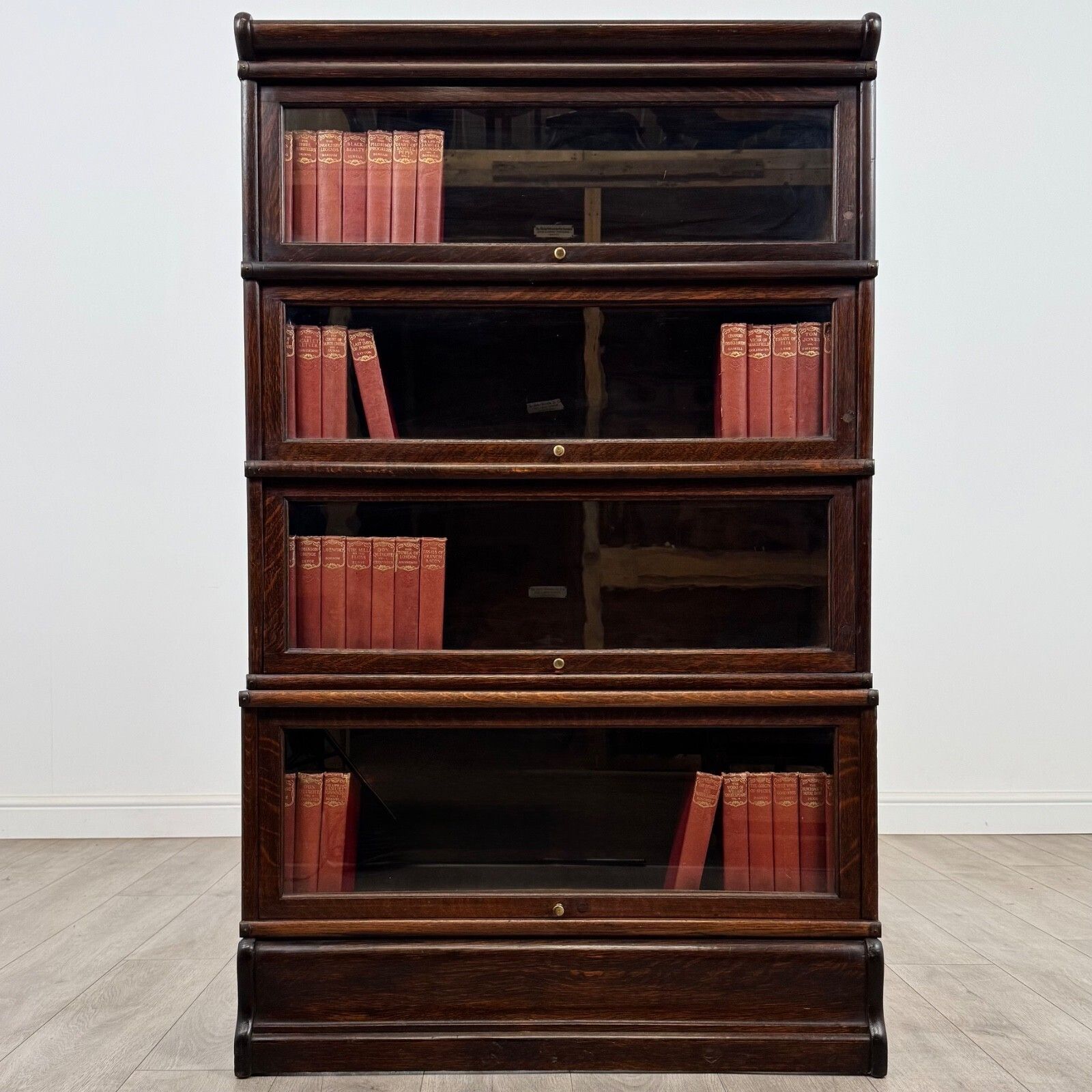 Antique 20th Century Globe Wernicke Stacking Bookcase In Oak