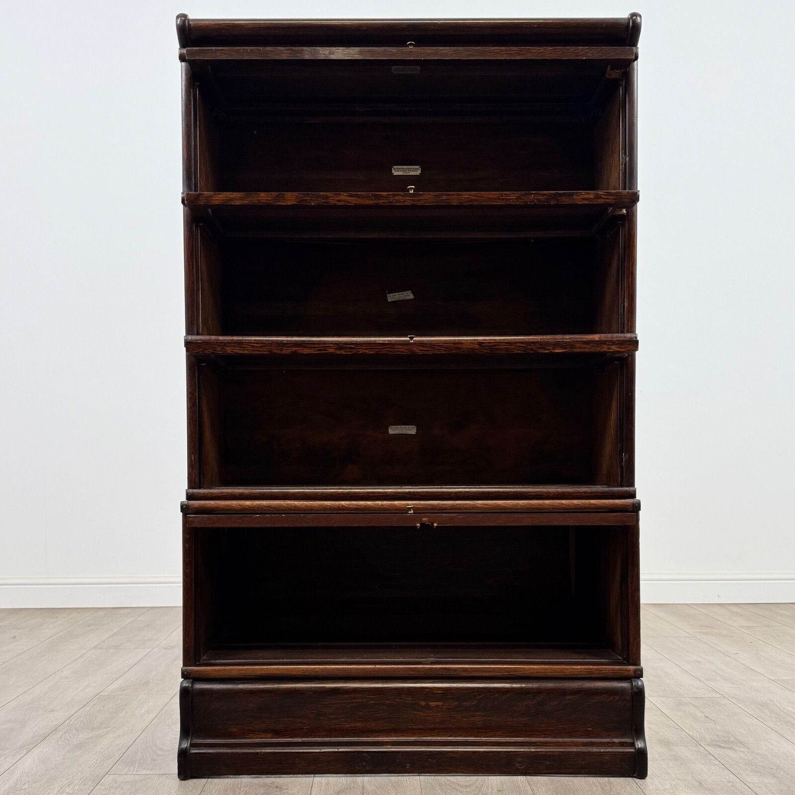 Antique 20th Century Globe Wernicke Stacking Bookcase In Oak photo for sale