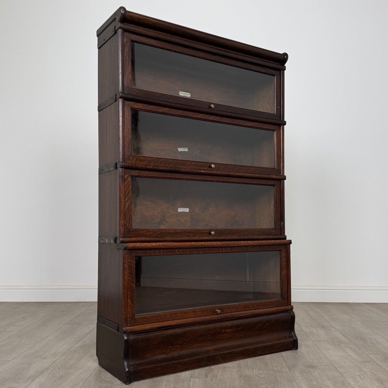 photo for sale Antique 20th Century Globe Wernicke Stacking Bookcase In Oak