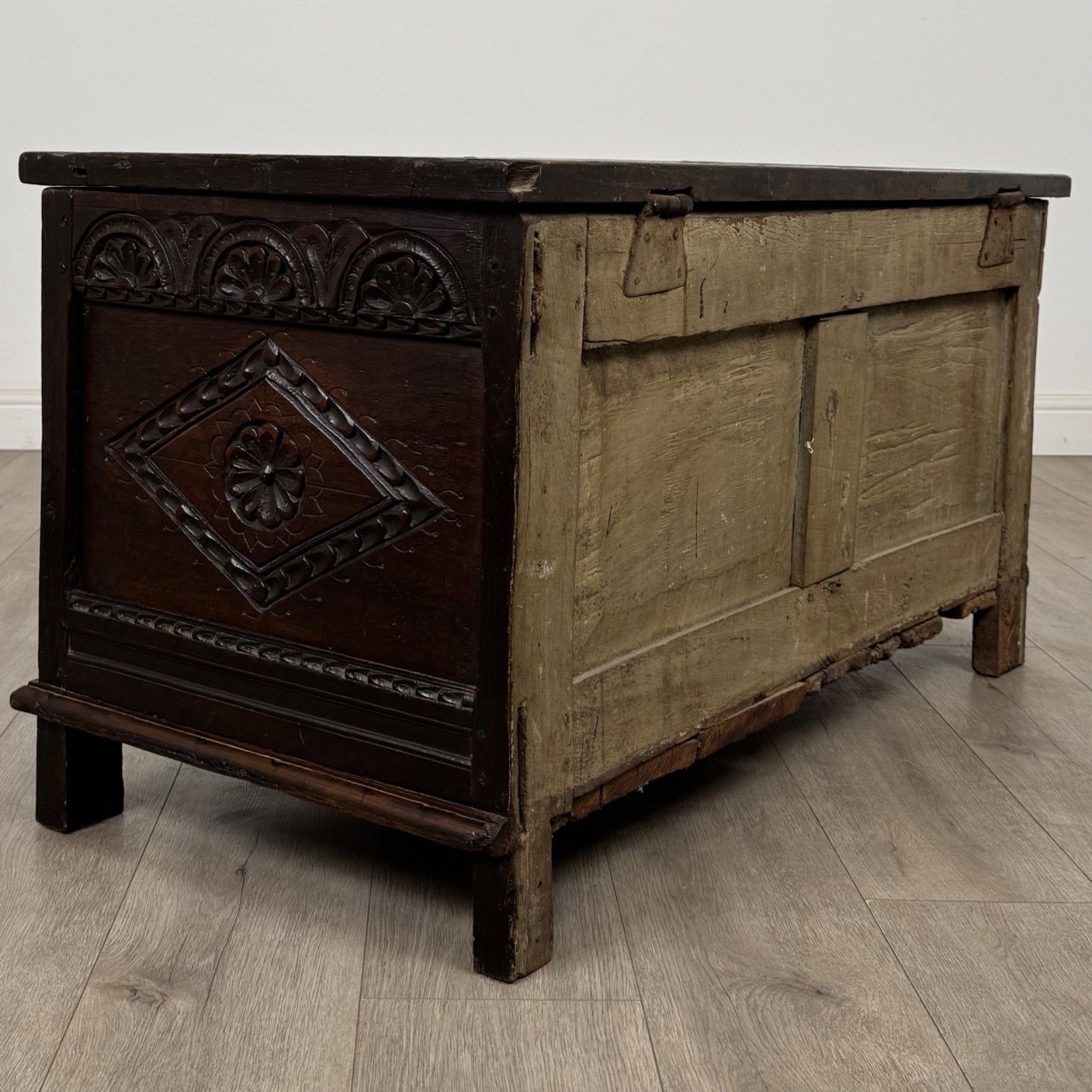 Antique 18th Century Fine Quality Coffer / Blanket Box In Oak photo Furniture