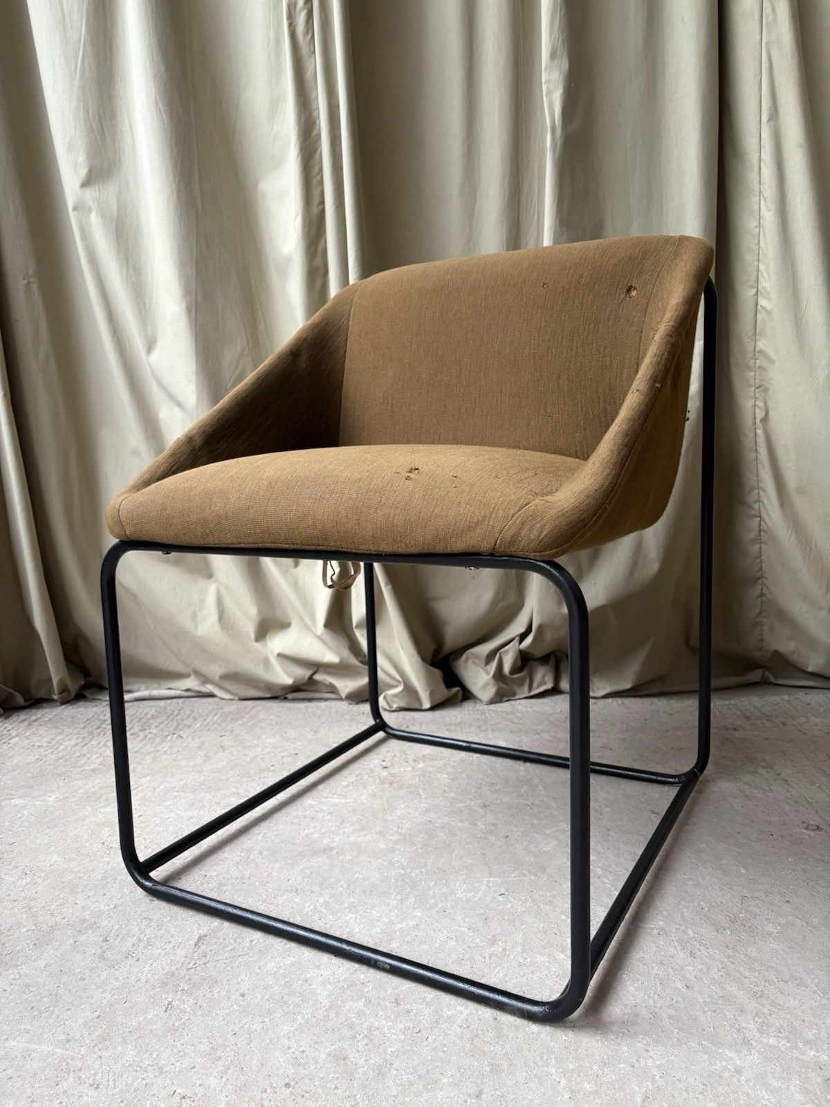photo for sale Vtg Mid Century Beaufort 70s Modernist Cubic Lounge Desk Accent Chair R1044