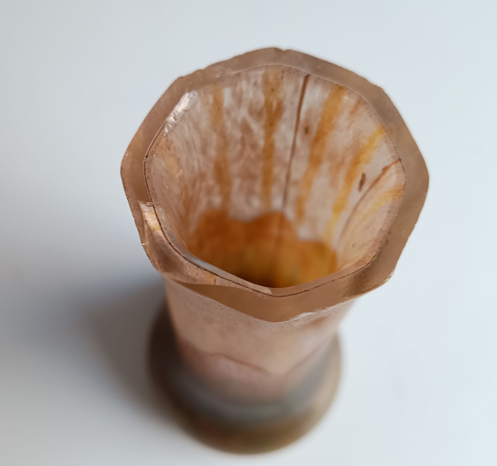 photo for sale French Art Nouveau Cameo Glass Solifleur Vase, Nancy School C.1900 – Satin Etched, Earth Tones