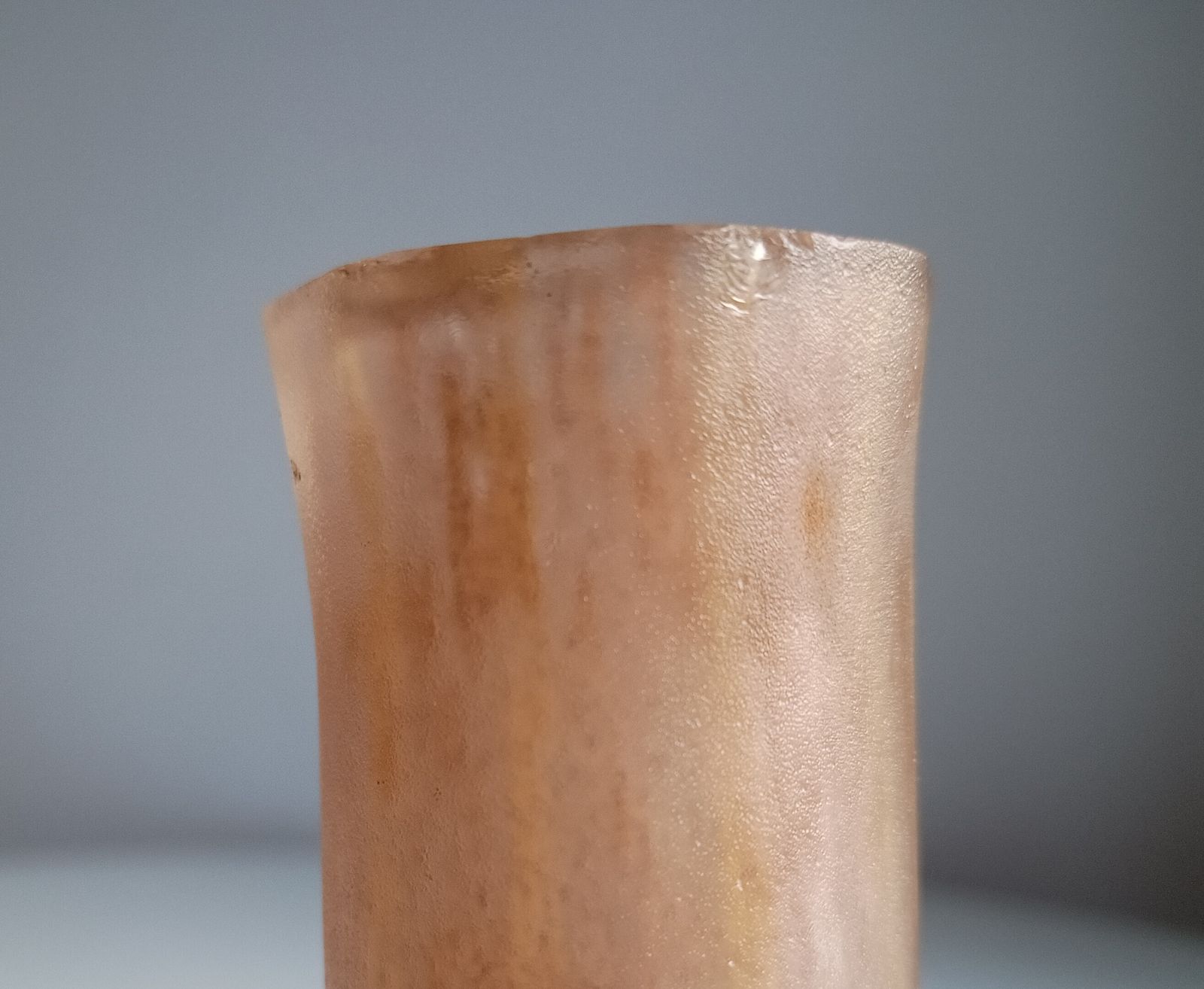 135.0 French Art Nouveau Cameo Glass Solifleur Vase, Nancy School C.1900 – Satin Etched, Earth Tones photo