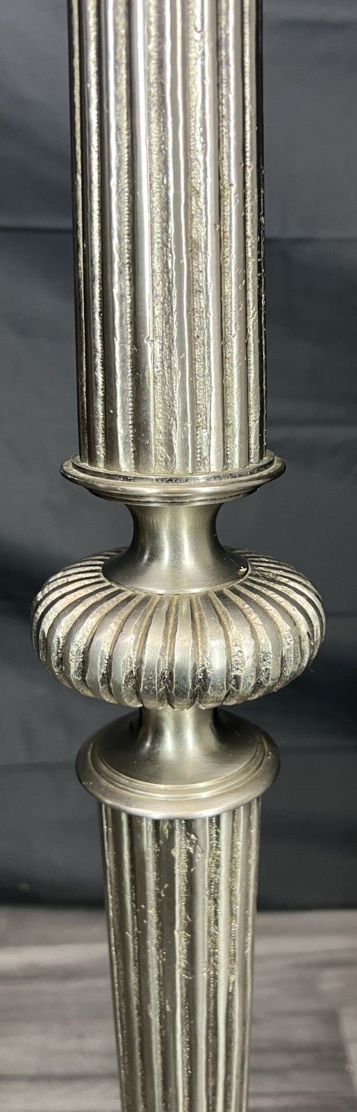 Lighting Floor Lamp Vintage French Style Standing Lamp Metal Floral Design Lot 4818 photo