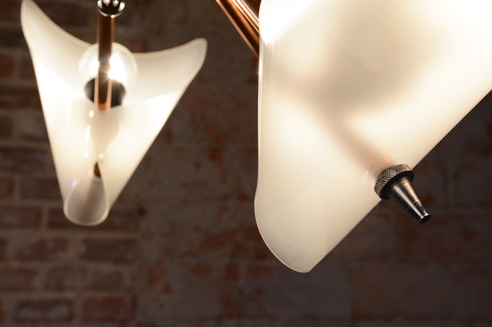 photo for sale Restored Mid Century Chandelier, By Drukov, Copper, Chrome, Czech, 1960s