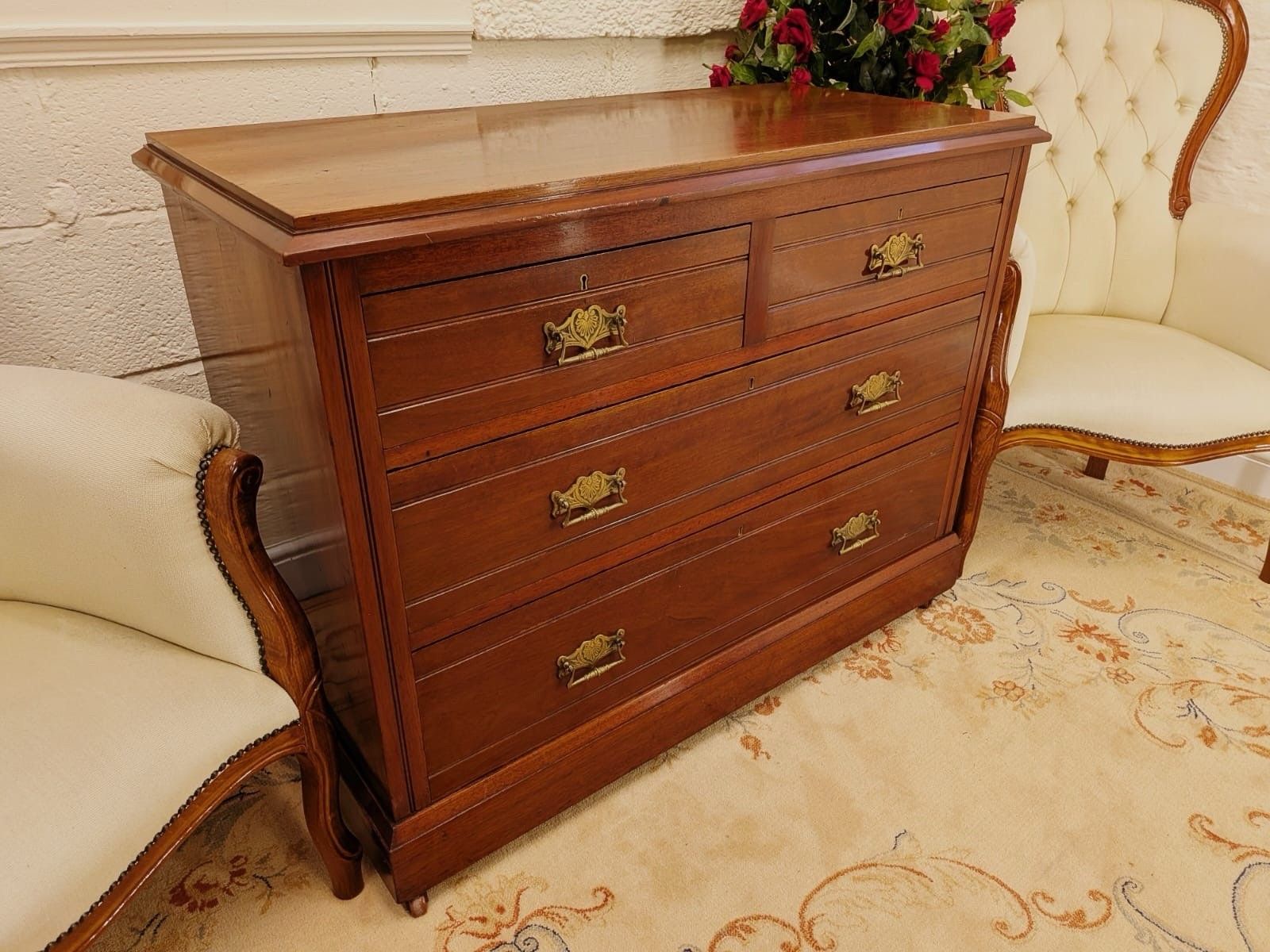 Victorian Mahogany Chest Of Two Over Two Drawers photo furniture