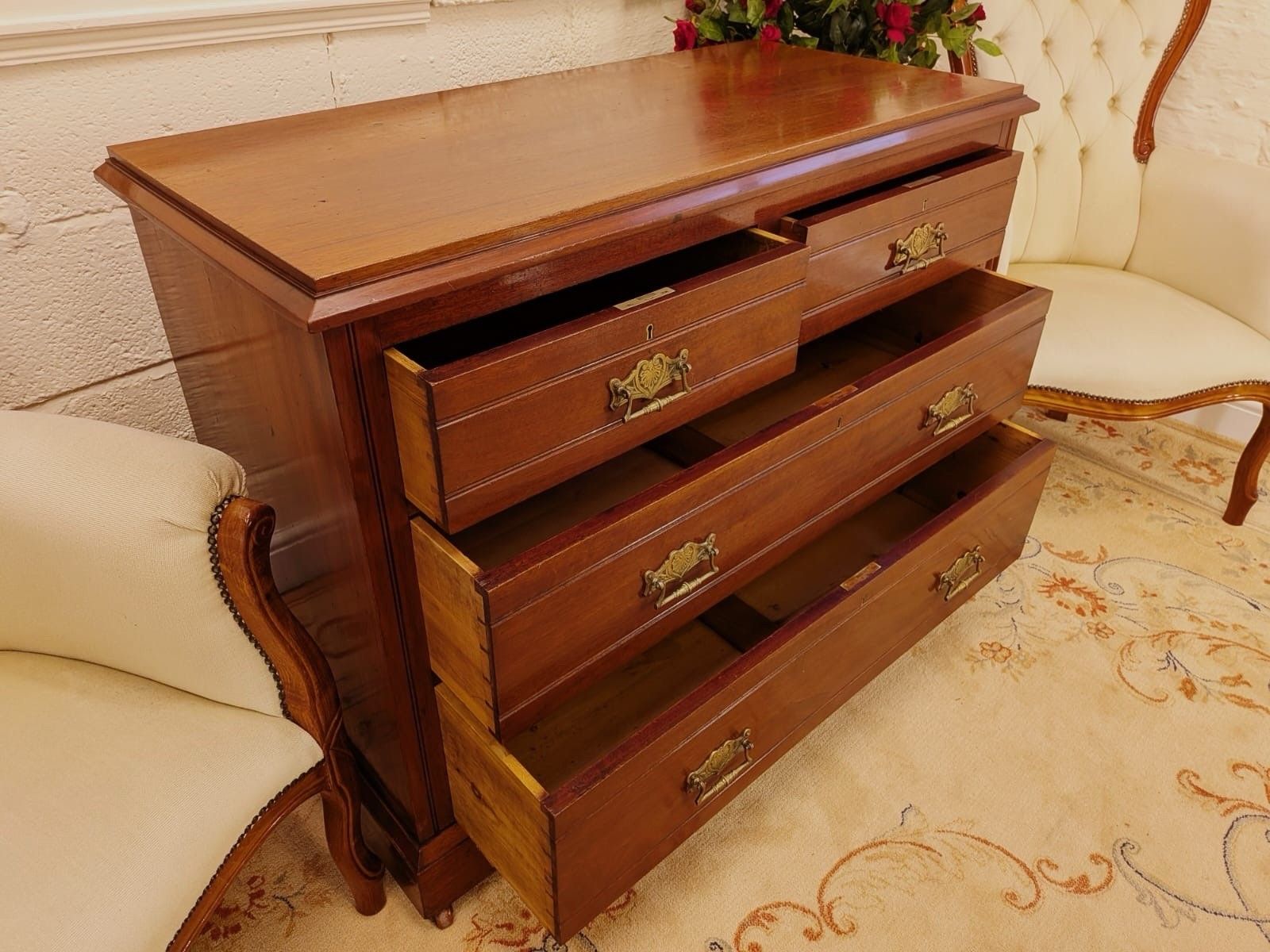 Victorian Mahogany Chest Of Two Over Two Drawers photo 245.0