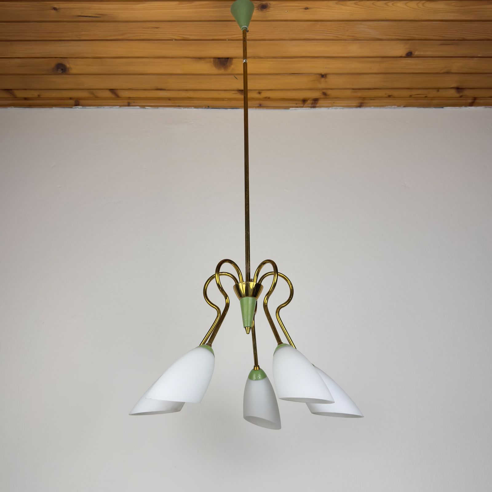 Vintage Stilnovo Chandelier, Italy 1940 50s photo buy