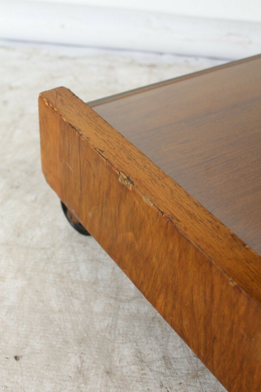 695.0 Art Deco Walnut Two Tier Trolley photo