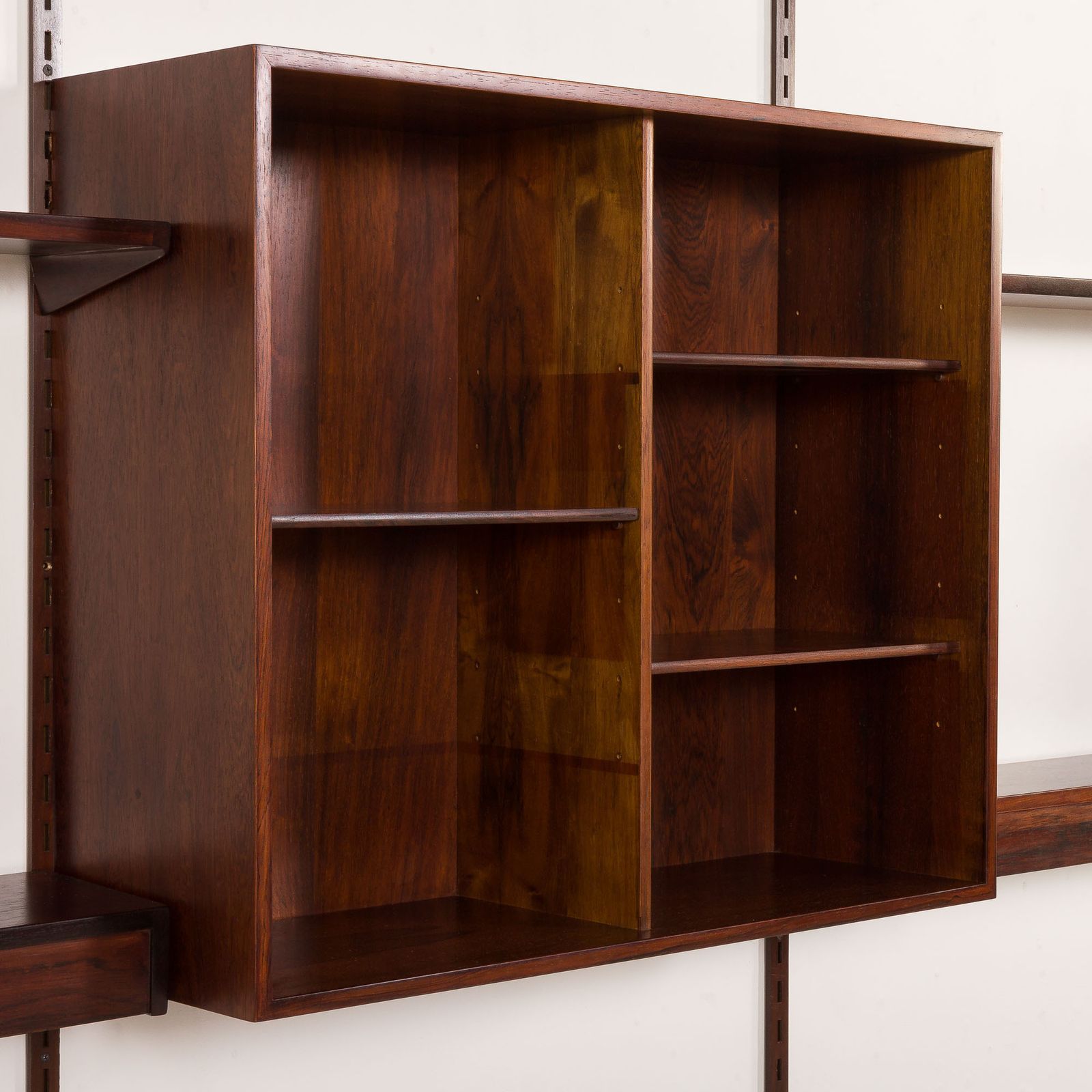 photo for sale Kai Kristiansen Rosewood Wall Unit With 2 Lamps For Fm Mobler, Denmark 1960s