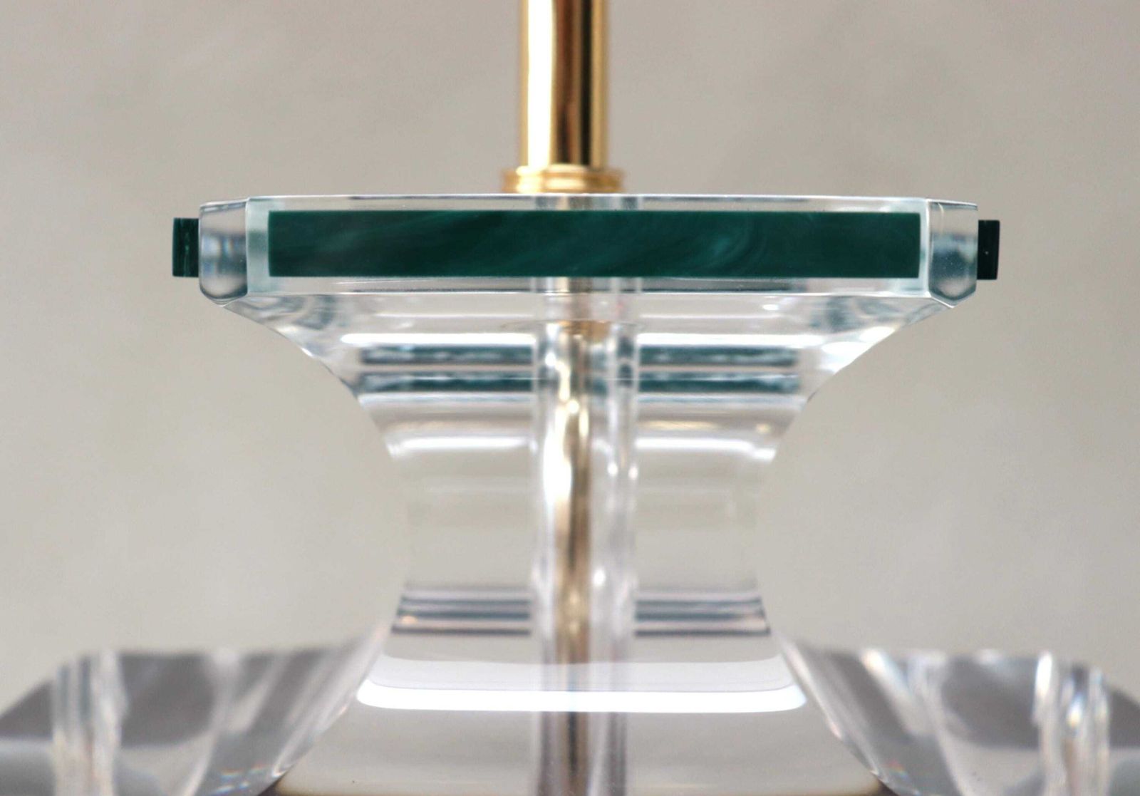 1788.0 Pair Of Neoclassical Lucite Table Lamps In The Manner Of Maison Jansen (St.) photo
