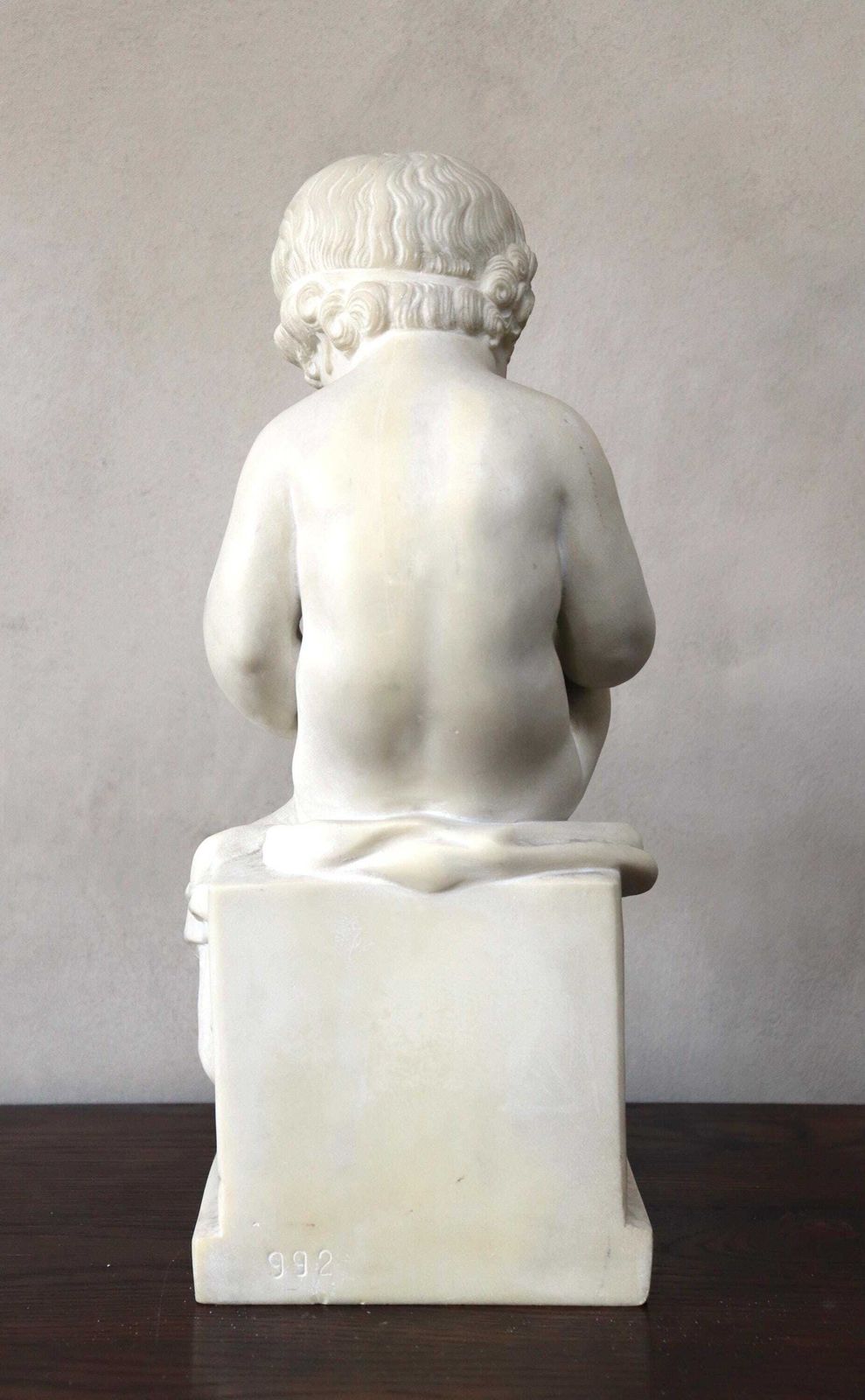 Classic Marble Statue Of A Reading Child Italian Neoclassical Sculpture Style (St.284) photo 357.0