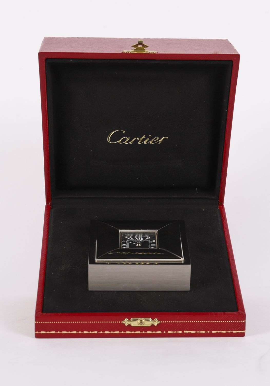 Vintage Cartier Paris Cased Palladium Plated Alarm Clock C1990 photo 1750.0