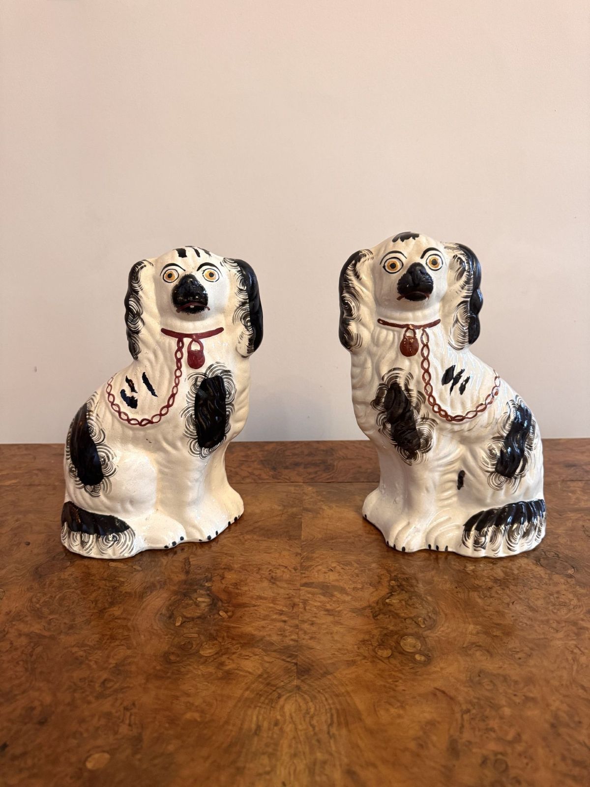 Lovely Pair Of Antique Staffordshire Dogs