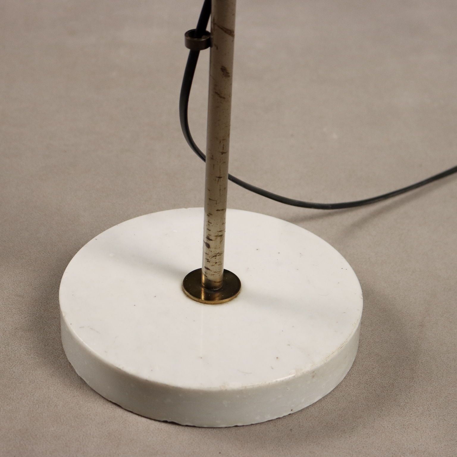 Vintage Floor Lamp Aluminium Marble Design Italy 1960s photo buy