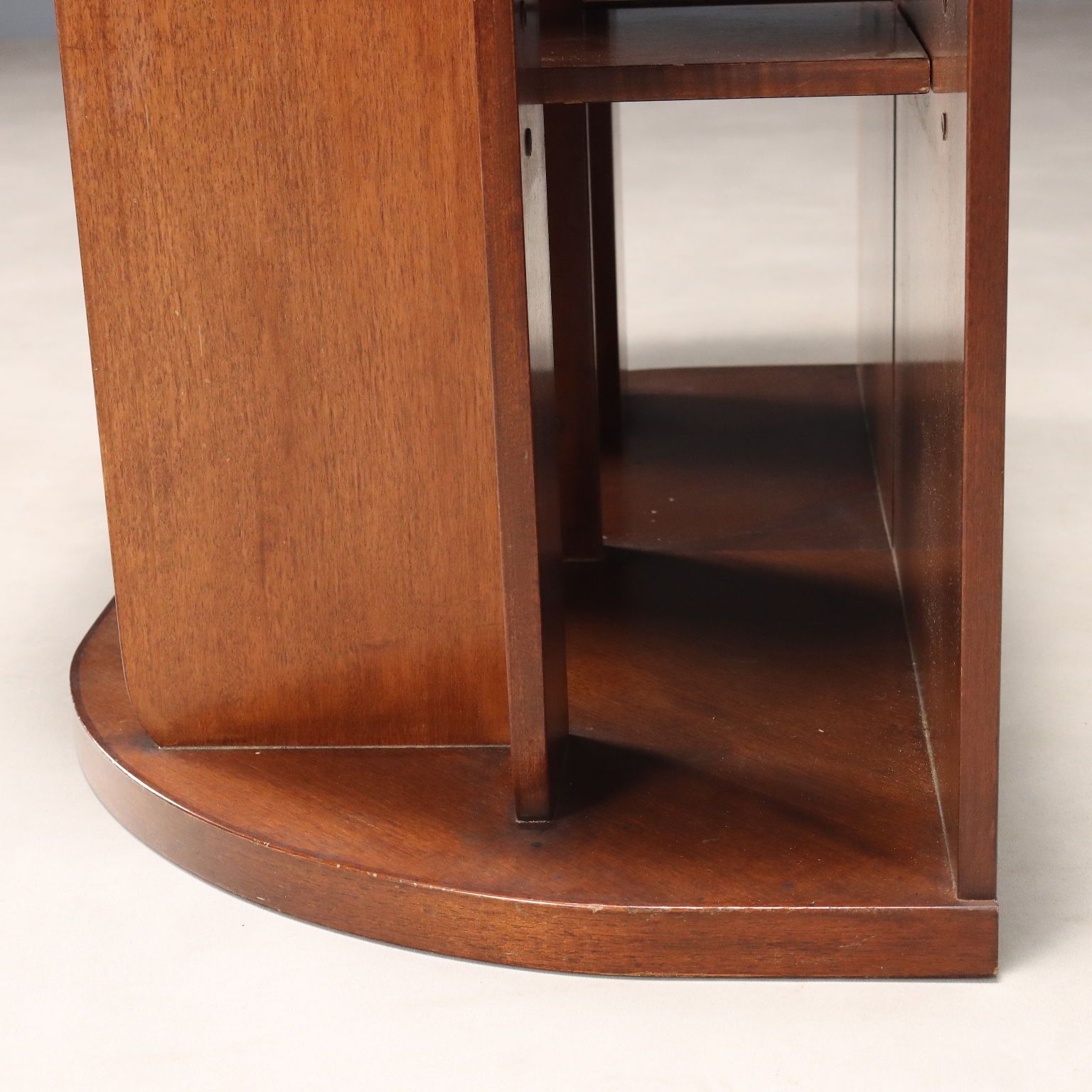 Vintage Cabinet Wood White Glass Top Design Italy 1960s 1970s photo vinterior
