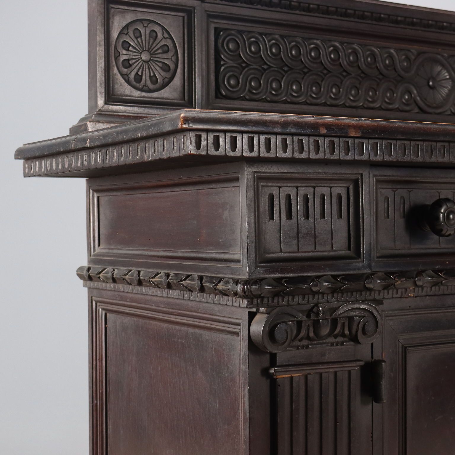 Cupboard Neo Renaissance Style Walnut Italy XIX Century photo 1060.0