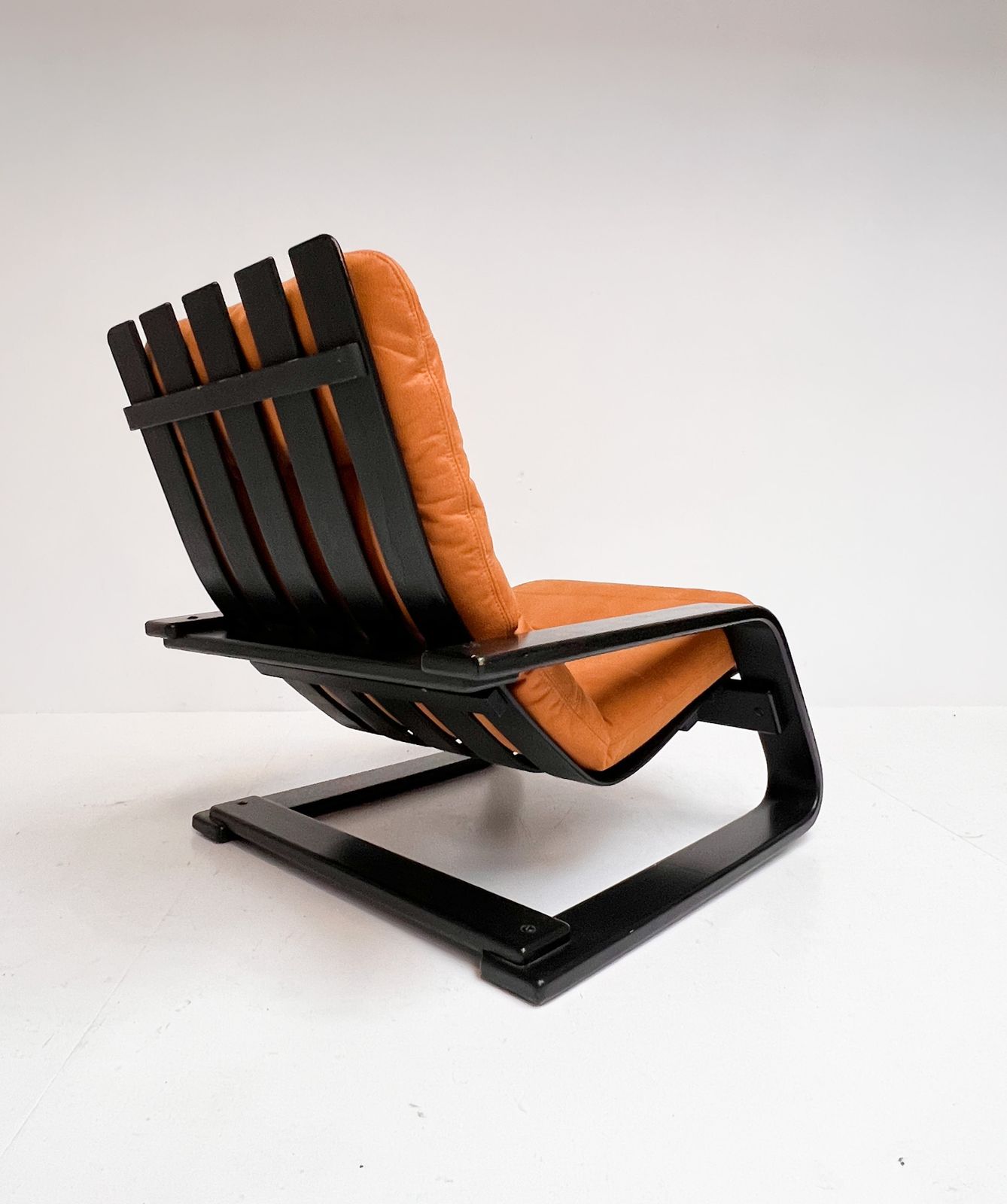 photo furniture Reupholstered Cognac Coloured Lounge Chair, 1960s
